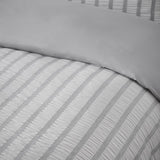 Catherine Lansfield seersucker stripe double duvet set, imported from the UK