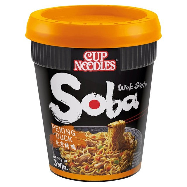 Nissin Soba Peking Duck instant noodles pot, imported from the UK