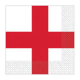 Unique Party England flag paper napkins 16.5cm (British brand)