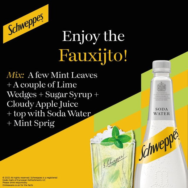 Schweppes soda water 1L (British brand)