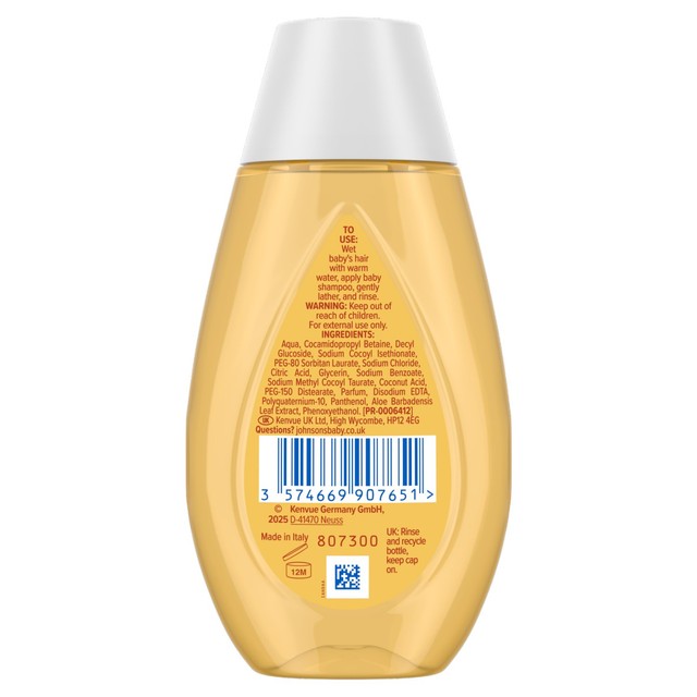 Johnson's Baby No More Tears shampoo, imported from the UK