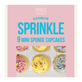 M&S M&S 9 Sprinkle Mini Sponge Cupcakes 214g- Buy online at McGrocer