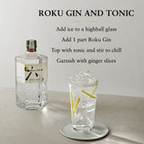 Roku Gin Japanese Craft 70cl, imported from the UK