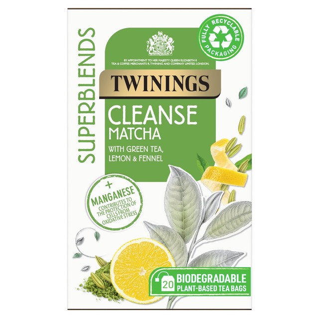 Twinings lemon green tea with matcha and fennel 20 teabags (British brand)