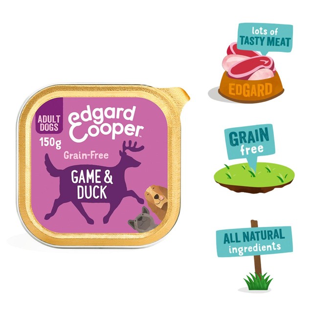 Edgard & Cooper grain free wet dog food with game and duck (British brand)