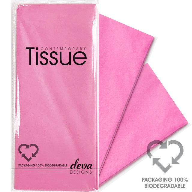 Deva Designs pink tissue paper 4 pack, imported from the UK
