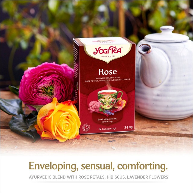 Yogi Tea organic rose herbal tea bags 17 count (British brand)