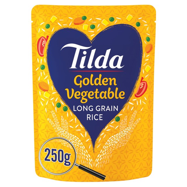 Tilda golden vegetable microwave long grain rice 250g (British brand)