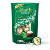 Lindt LINDOR dark mint chocolate truffles 200g, UK version