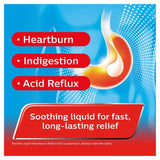 Rennie liquid heartburn relief oral suspension 250ml, imported from the UK
