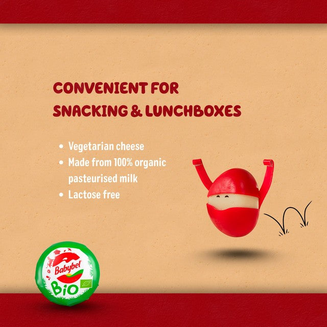 Babybel Organic cheese snacks 5 x 20g, imported from the UK
