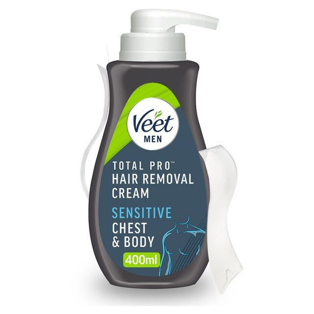 Veet men hair removal cream chest body sensitive 400ml (British brand)
