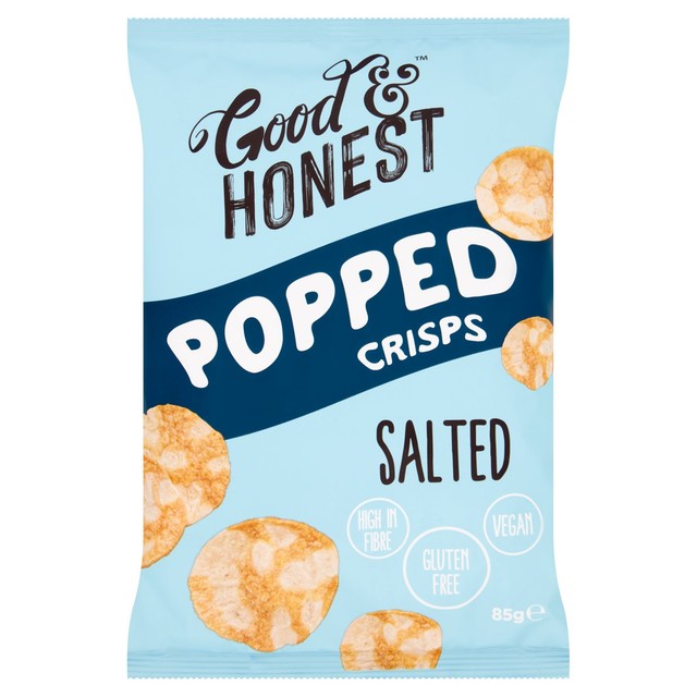 Good & Honest Popped Chips Sea Salt 85g, UK version