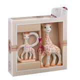 Sophie La Girafe teether set with original and So Pure teethers (British brand)