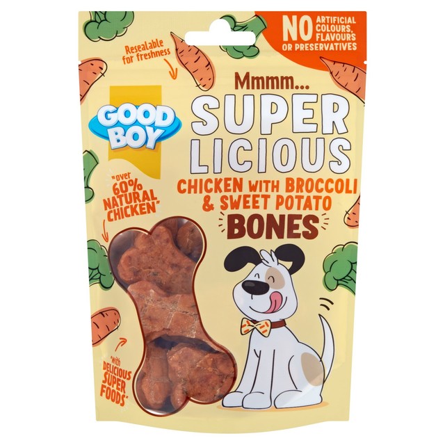 Good Boy Chicken, Broccoli & Sweet Potato Bone Dog Treats 100g, UK version