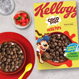Kellogg's Coco Pops Mega Pops chocolate cereal - British product