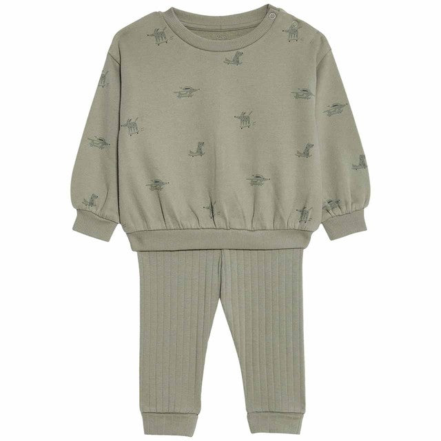 M&S khaki leggings outfit 6-9 months, imported from the UK