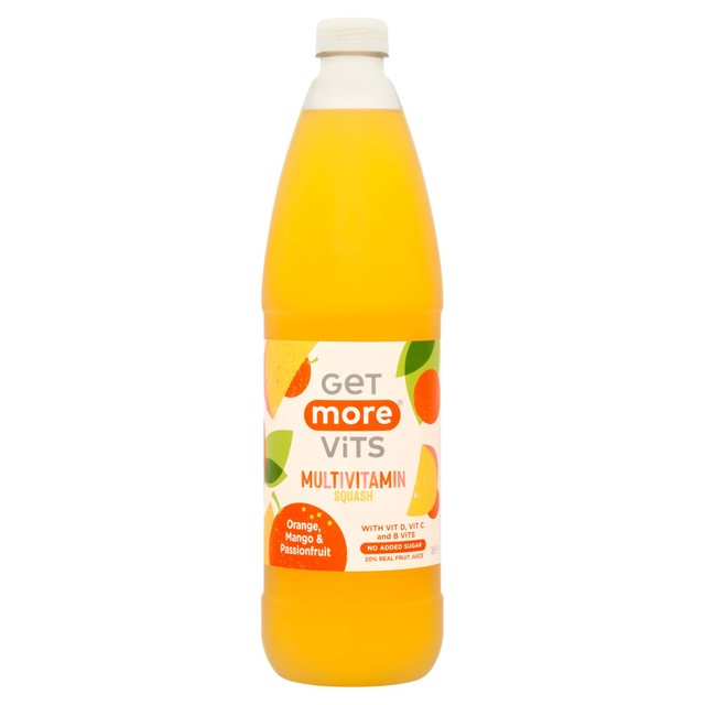 Get More Vits multivitamin squash orange, mango & passionfruit 1L, UK version