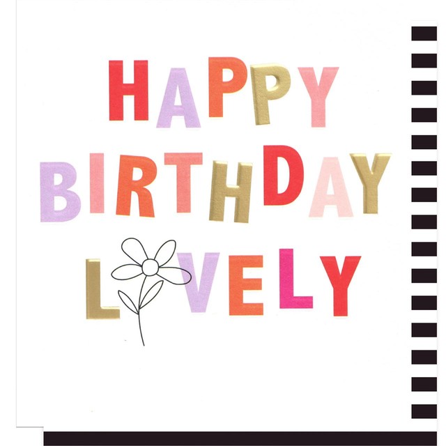 Caroline Gardner birthday card 140x146mm - British product