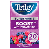 Tetley Super Fruit Tea Blueberry Raspberry 20 bags (British brand)
