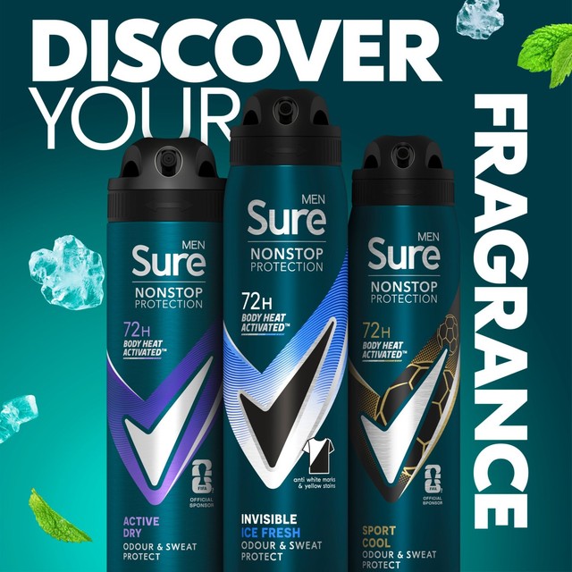 Sure Men Antiperspirant Deodorant Spray 250ml (British brand)