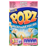 Popz sweet & salty microwave popcorn 3 x 85g, imported from the UK