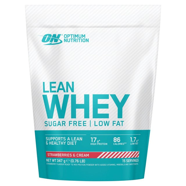 Optimum Nutrition whey protein powder Strawberries & Cream 347g (British brand)