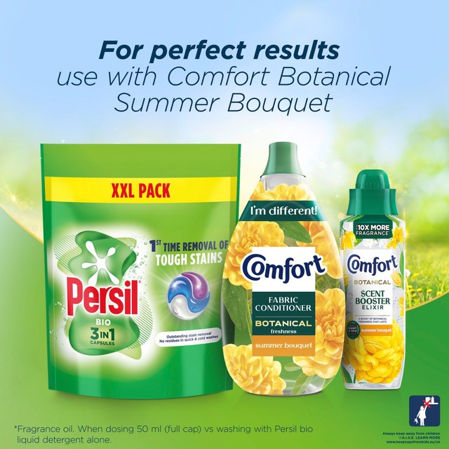 Persil Bio 3 in 1 laundry detergent capsules 48 washes, imported from the UK