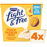 M&S Light & Free Peach Passion Greek Style Fat Free Yoghurt Multipack 4 x 115g- Buy online at McGrocer