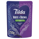 Tilda microwave white and brown basmati rice blend 250g (British brand)