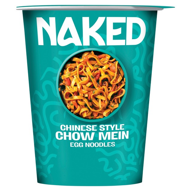Naked Noodle Chow Mein pot noodle 78g, imported from the UK
