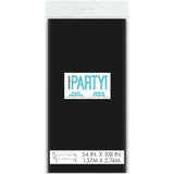 Unique Party Halloween Black Plastic Table Cover 213cm x 137cm, UK version