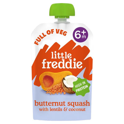 M&S Little Freddie Organic Butternut Squash Baby Food Pouch 6+ Months 100g- Buy online at McGrocer