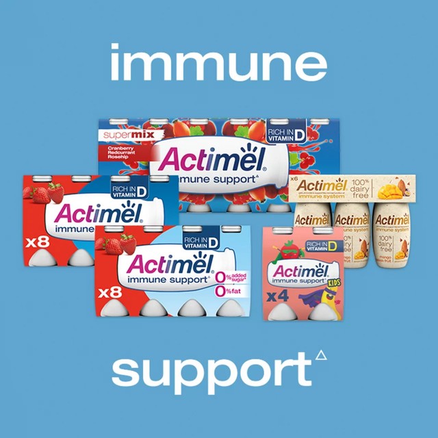 Actimel multifruit yoghurt drink 8 x 100g - British product