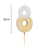 M&S Talking Tables Number 8 Large Gold Number Candle- Buy online at McGrocer