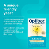 Optibac Saccharomyces Boulardii probiotic capsules 16 count, imported from the UK