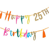M&S Talking Tables Metallic Gold Birthday Number Garland 2.5m- Buy online at McGrocer