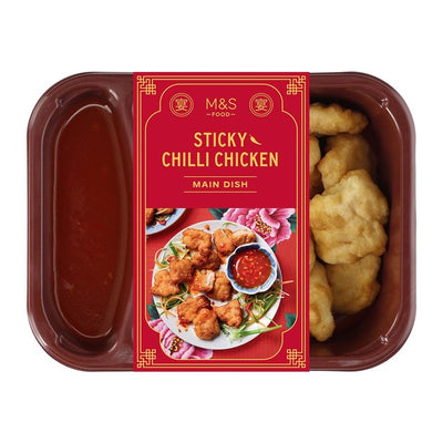 M&S Klebriges Chili-Hähnchen Fertiggericht 370g