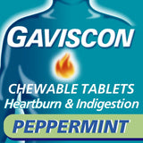 Gaviscon Heartburn & Indigestion Peppermint Tablets 48 Tablets, UK version