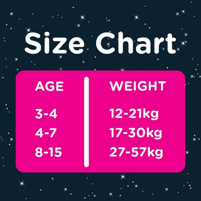 Huggies DryNites girls nighttime pants 4-7yrs mega pack - British product