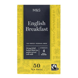 M&S English Breakfast tea bags 50 pack, imported from the UK