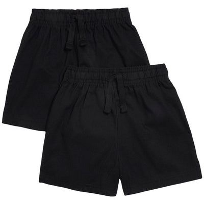 Shorts noirs en coton pur unisexes M&S pour l'éducation physique, 3-4 ans