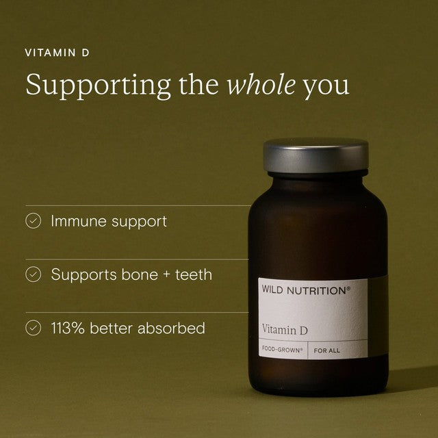 Wild Nutrition Food-Grown Vitamin D 30 capsules (British brand)