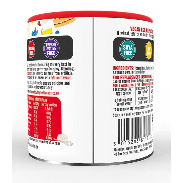 Free & Easy vegan egg replacer 135g - British product