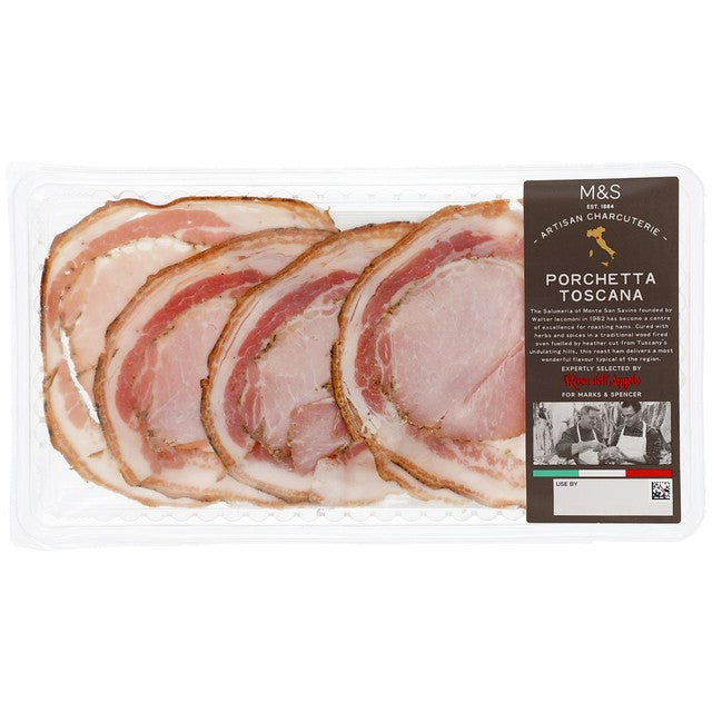 M&S Italian Porchetta Toscana cooked pork joint, imported from the UK