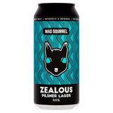 Mad Squirrel Zealous Pilsner 440ml, imported from the UK