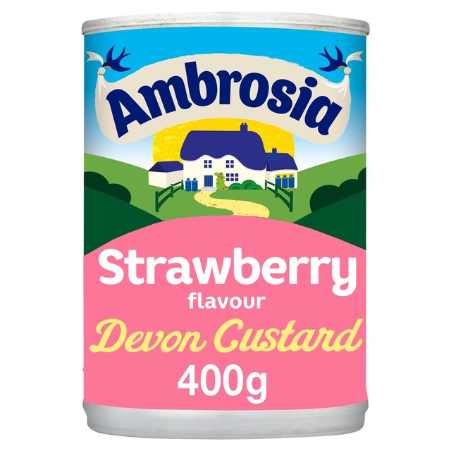 Ambrosia strawberry custard can (British brand)