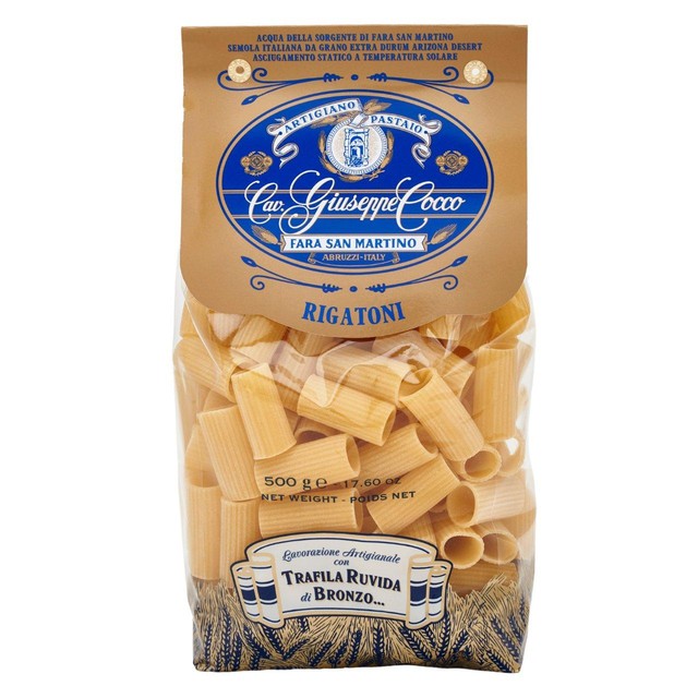 Cocco Rigatoni durum wheat pasta 500g - British product