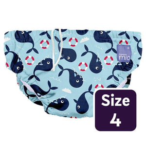 Bambino Mio Reusable Swim Nappy 2-3 Years Xtra Large Whale