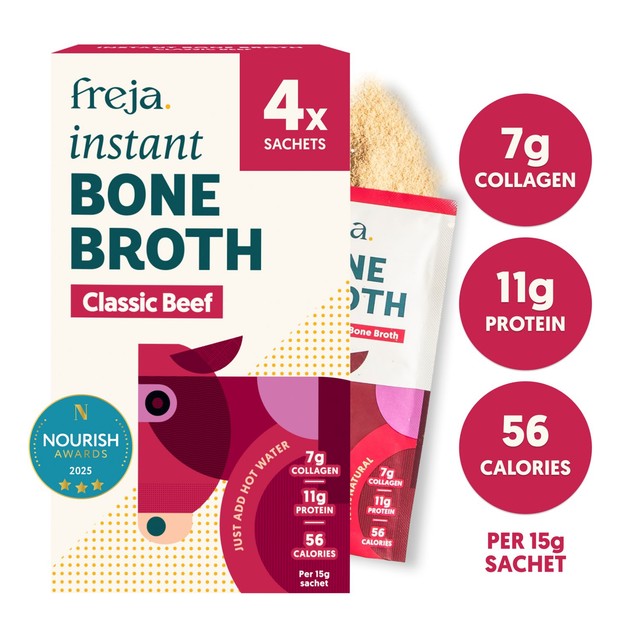 Freja Classic Beef Instant Bone Broth 4 x 15g - British product